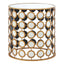 Zariah Gold Finish Mirror Side Table.