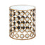 Zariah Gold Finish Mirror Side Table.