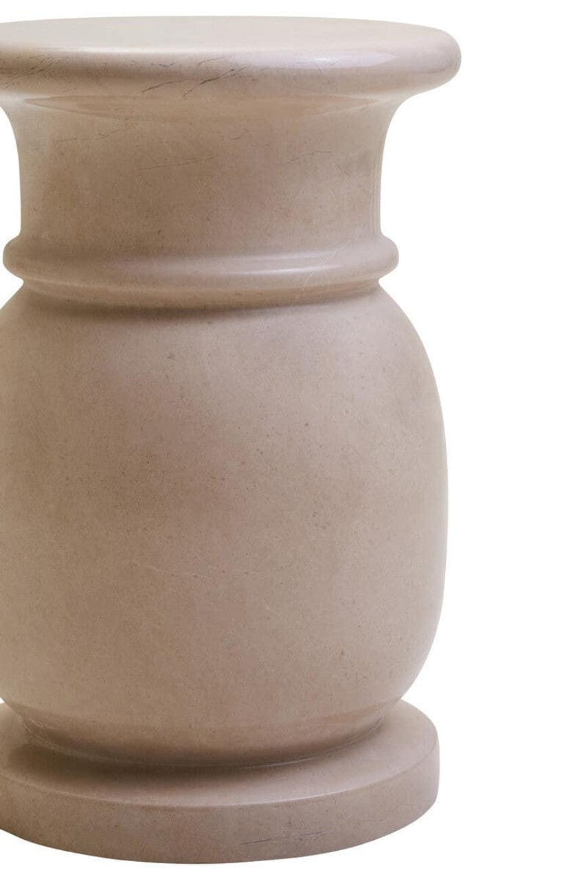 Noosa & Co. Living Zoro Cream Marble Stool and Side Table House of Isabella UK