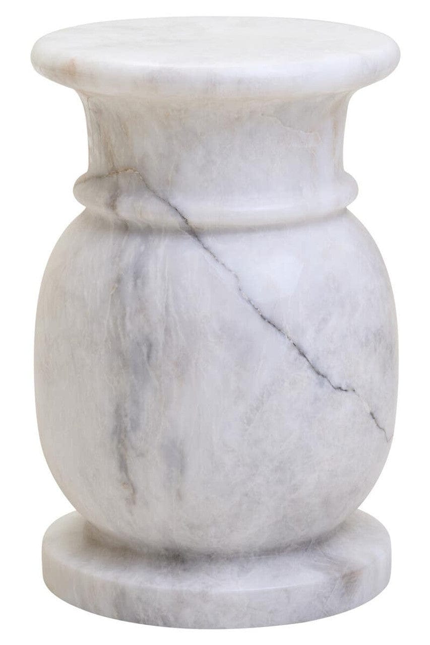 Noosa & Co. Living Zoro White Marble Stool And Side Table House of Isabella UK