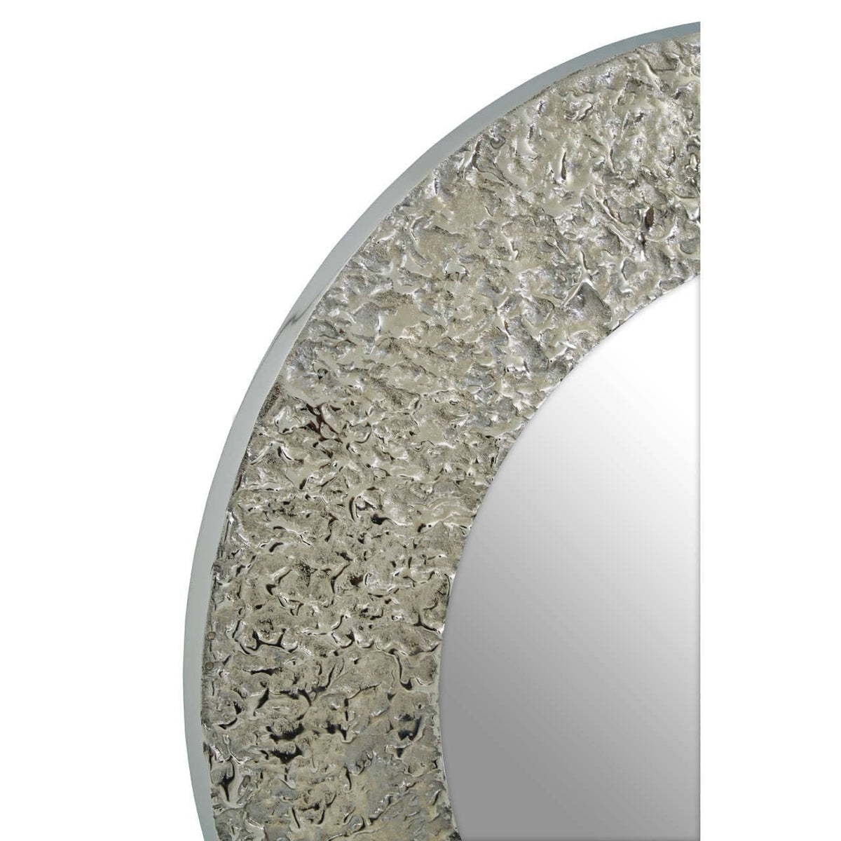 Noosa & Co. Mirrors Akola Nickle Finish Round Wall Mirror House of Isabella UK