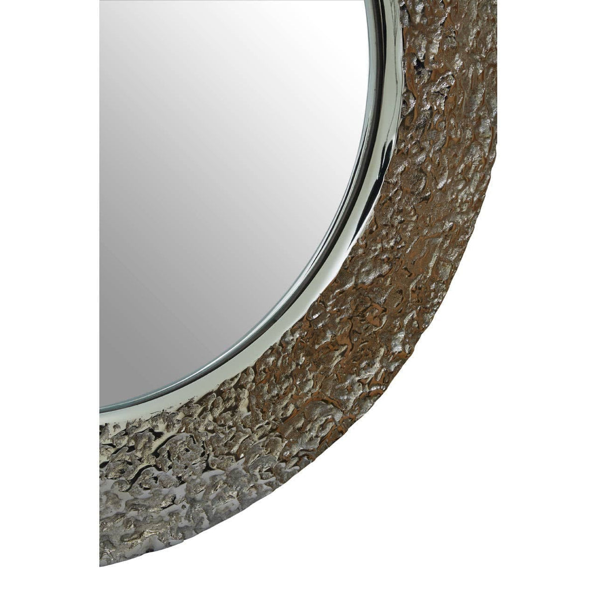 Noosa & Co. Mirrors Akola Nickle Finish Round Wall Mirror House of Isabella UK