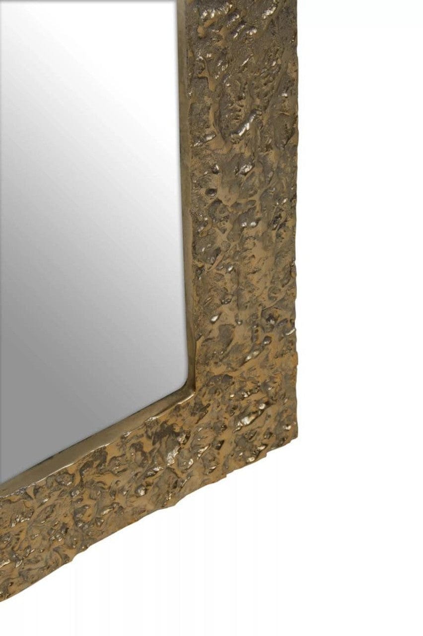 Noosa & Co. Mirrors Akola Textured Gold Finish Rectangular Wall Mirror House of Isabella UK