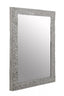 Noosa & Co. Mirrors Akola Textured Silver Frame Rectangular Wall Mirror House of Isabella UK