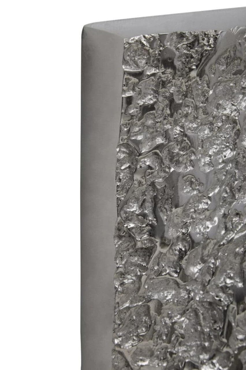 Noosa & Co. Mirrors Akola Textured Silver Frame Rectangular Wall Mirror House of Isabella UK