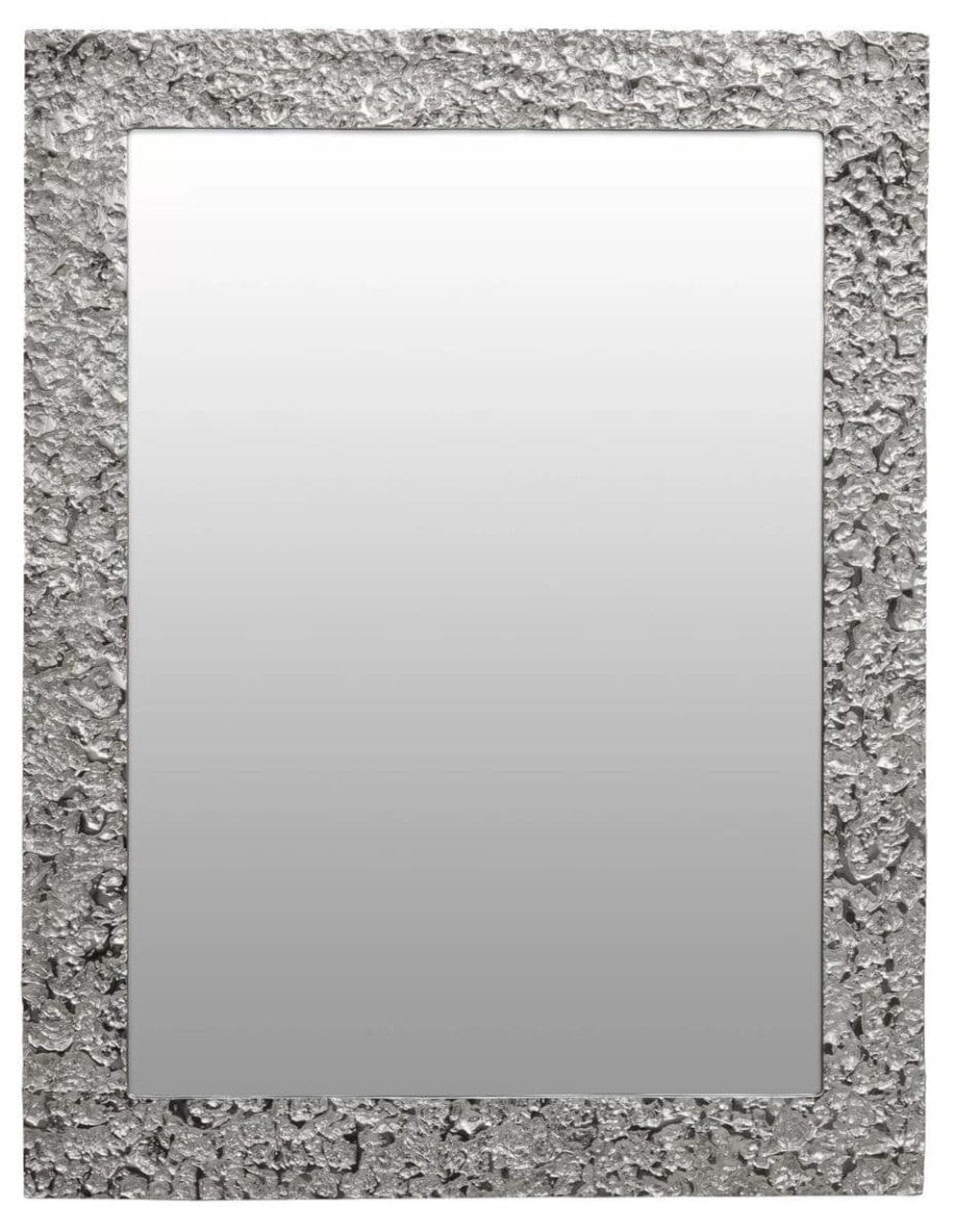 Noosa & Co. Mirrors Akola Textured Silver Frame Rectangular Wall Mirror House of Isabella UK