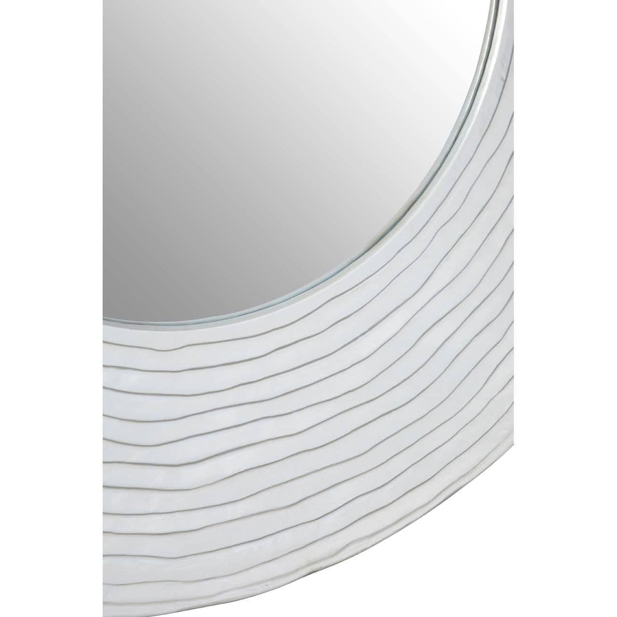 Noosa & Co. Mirrors Athena Round Wall Mirror with Silver Finish House of Isabella UK