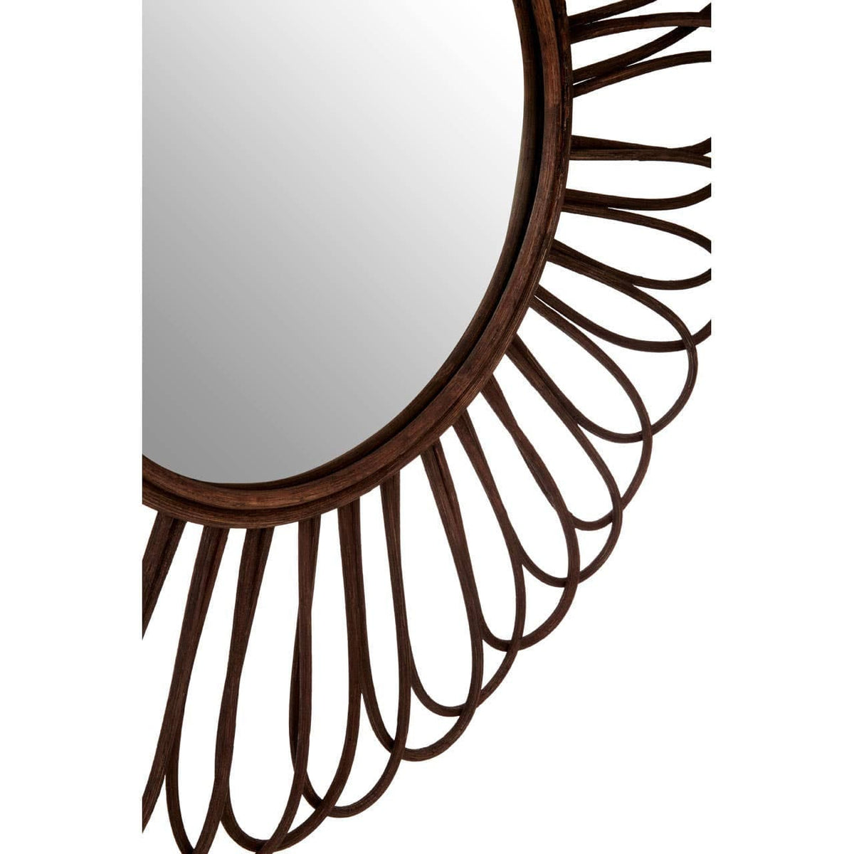 Noosa & Co. Mirrors Batu Rattan Black Circular Wall Mirror House of Isabella UK