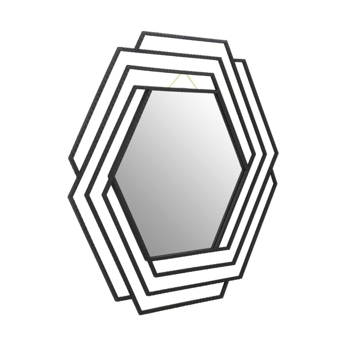 Noosa & Co. Mirrors Beauly Black Finish Hexagonal Wall Mirror House of Isabella UK