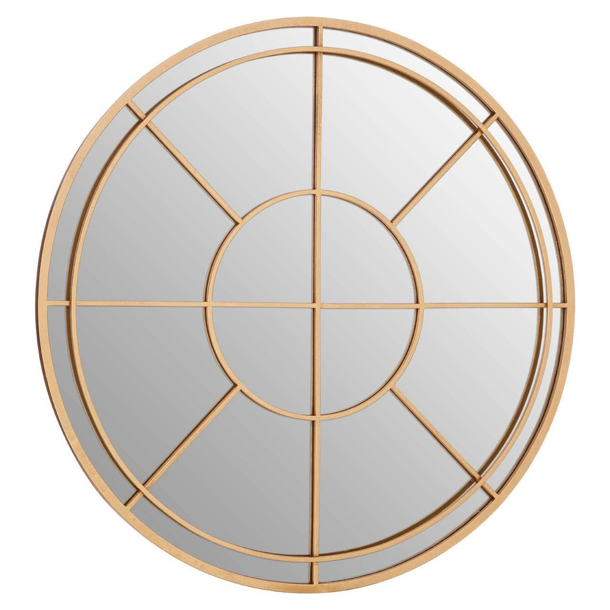 Noosa & Co. Mirrors Beauly Gold Finish Round Wall Mirror House of Isabella UK