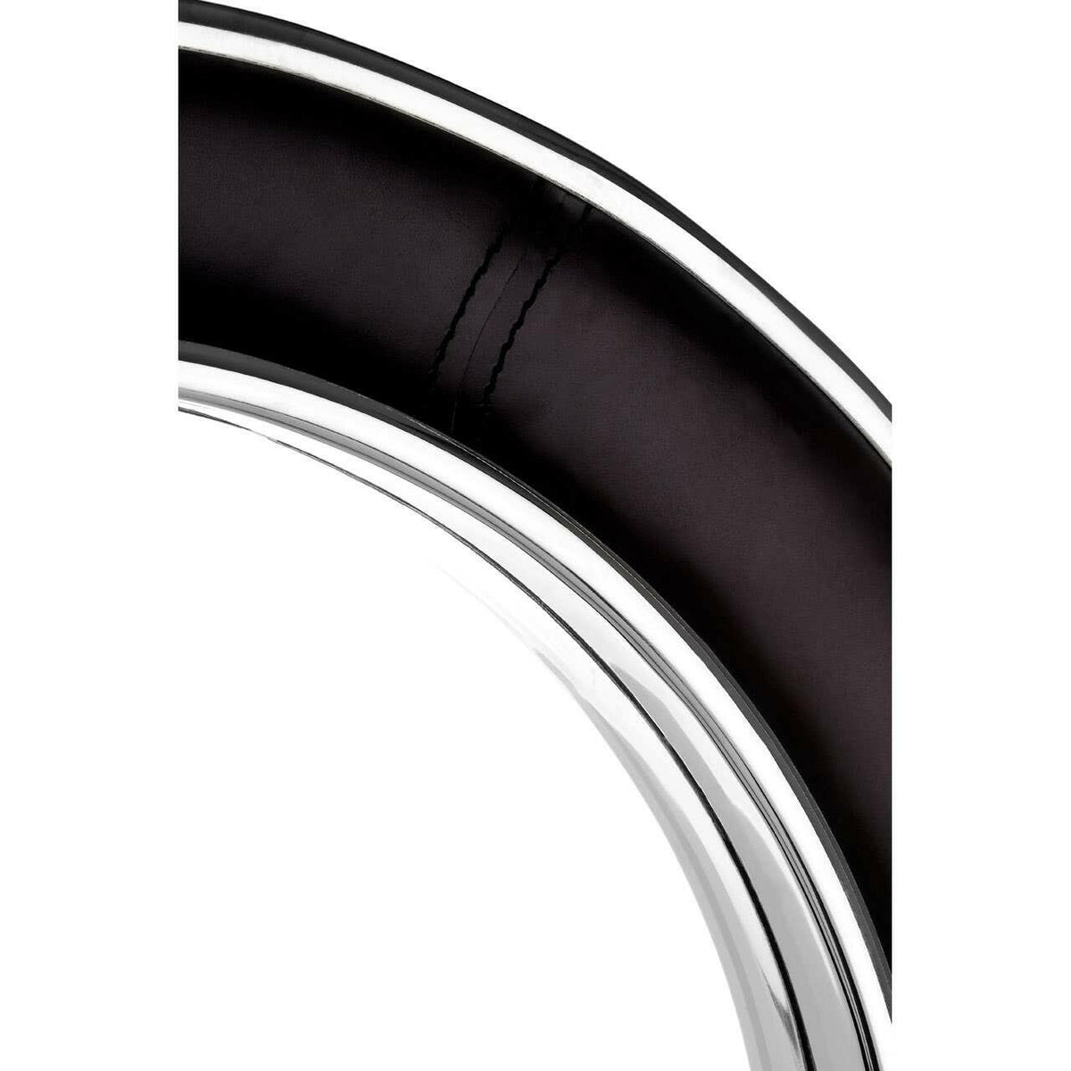 Churchill Black Genuine Leather Wide Rimwall Mirror.