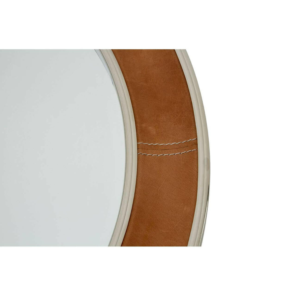 Churchill Tan Genuine Leather Wall Mirror.