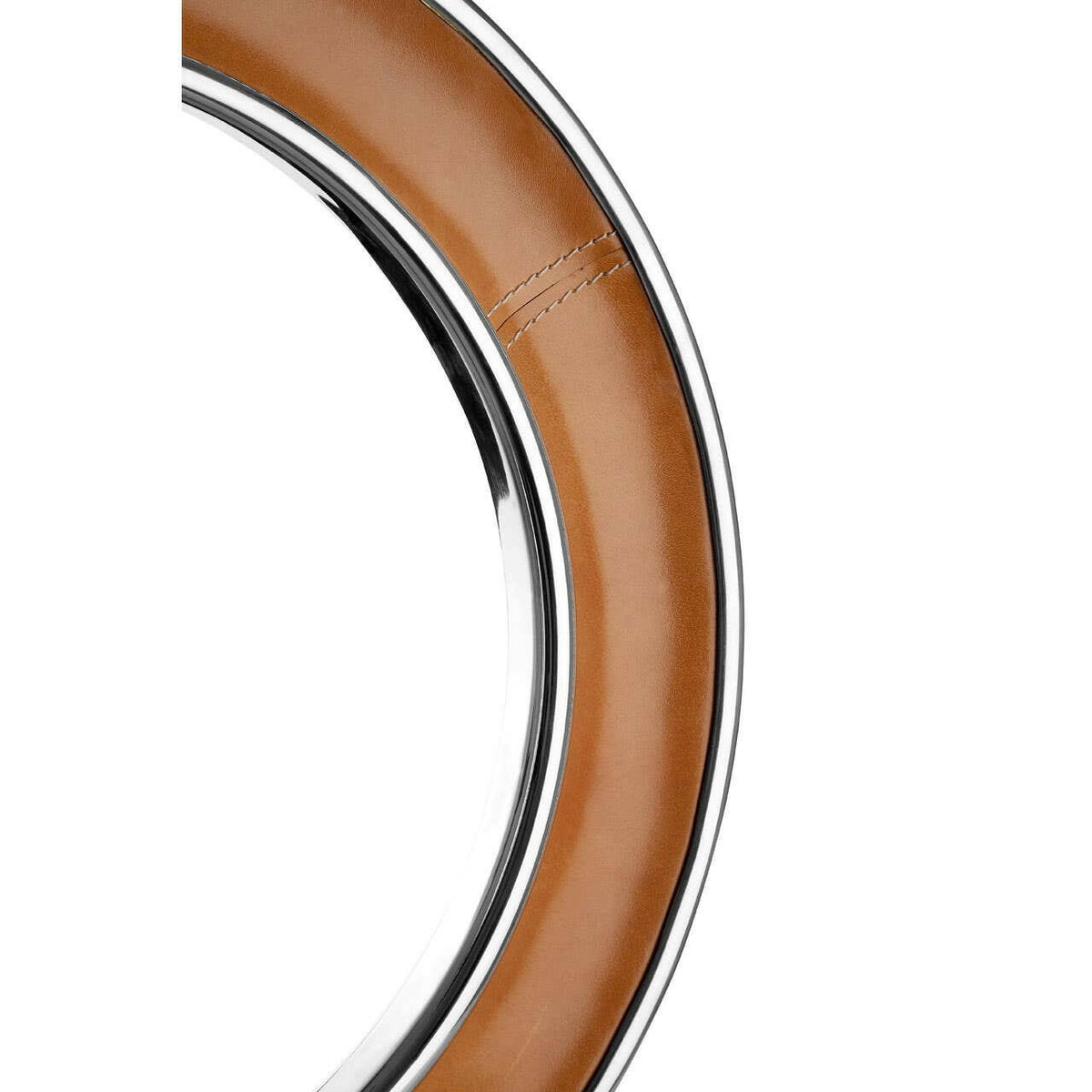 Churchill Tan Genuine Leather Wall Mirror.