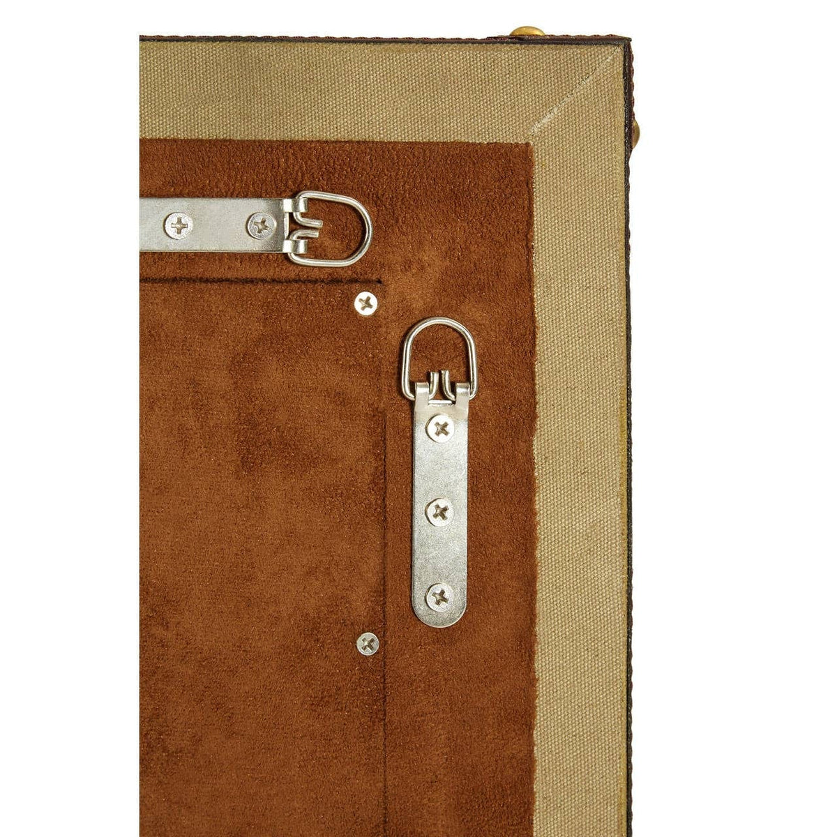 Noosa & Co. Mirrors Columbus Canvas And Leather Trim Wall Mirror House of Isabella UK