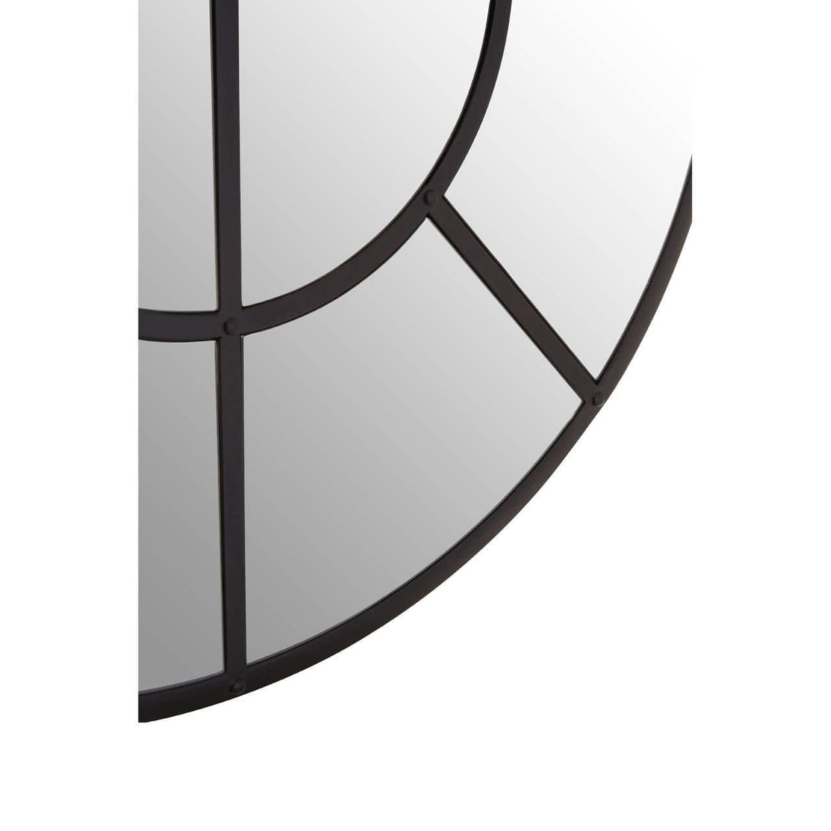 Noosa & Co. Mirrors Descartes Black Finish Round Wall Mirror House of Isabella UK
