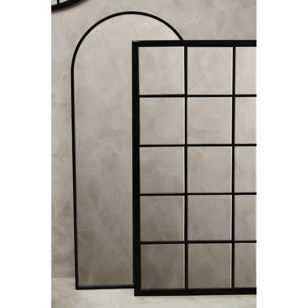 Noosa & Co. Mirrors Descartes Black Large Grid Wall Mirror House of Isabella UK