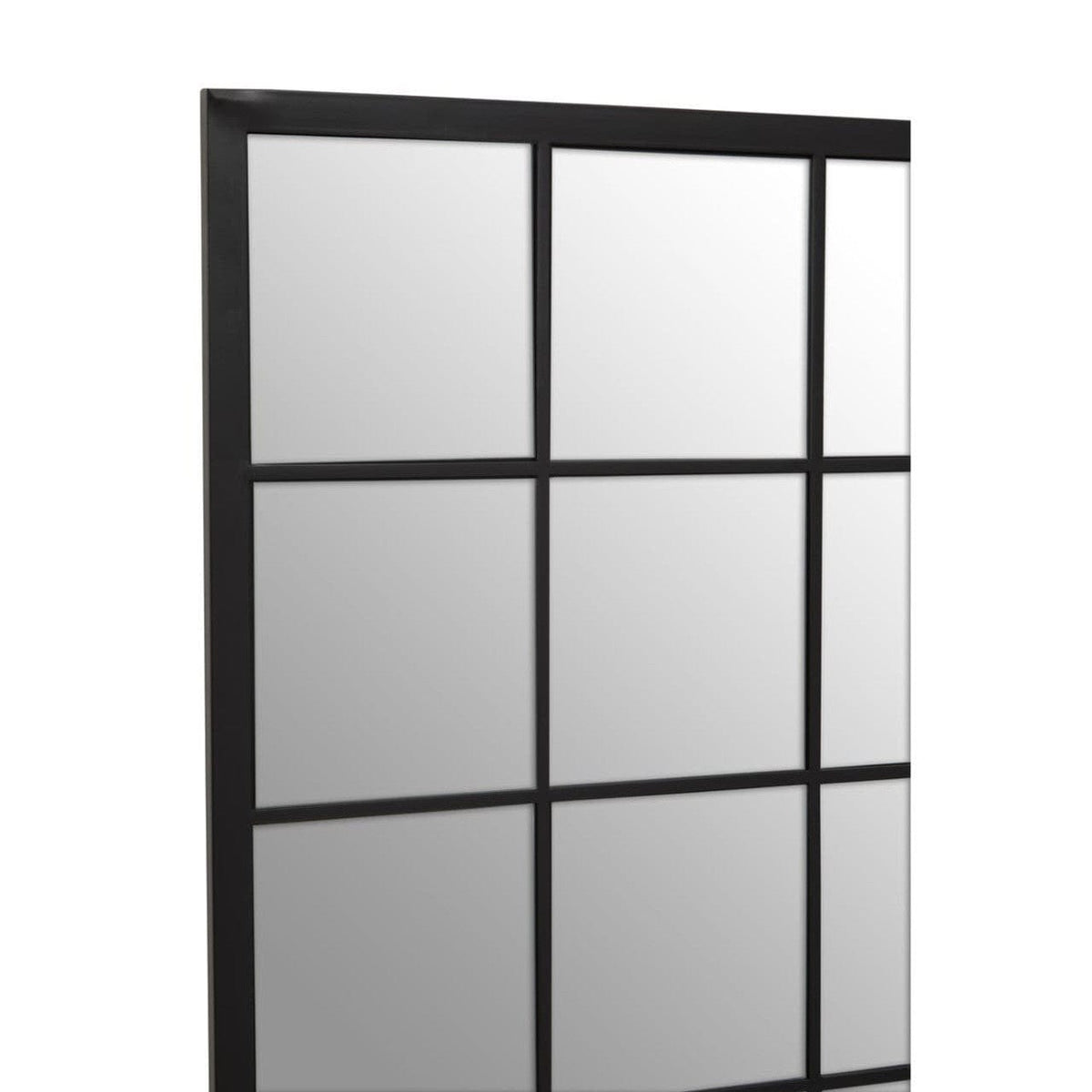 Noosa & Co. Mirrors Descartes Black Large Grid Wall Mirror House of Isabella UK