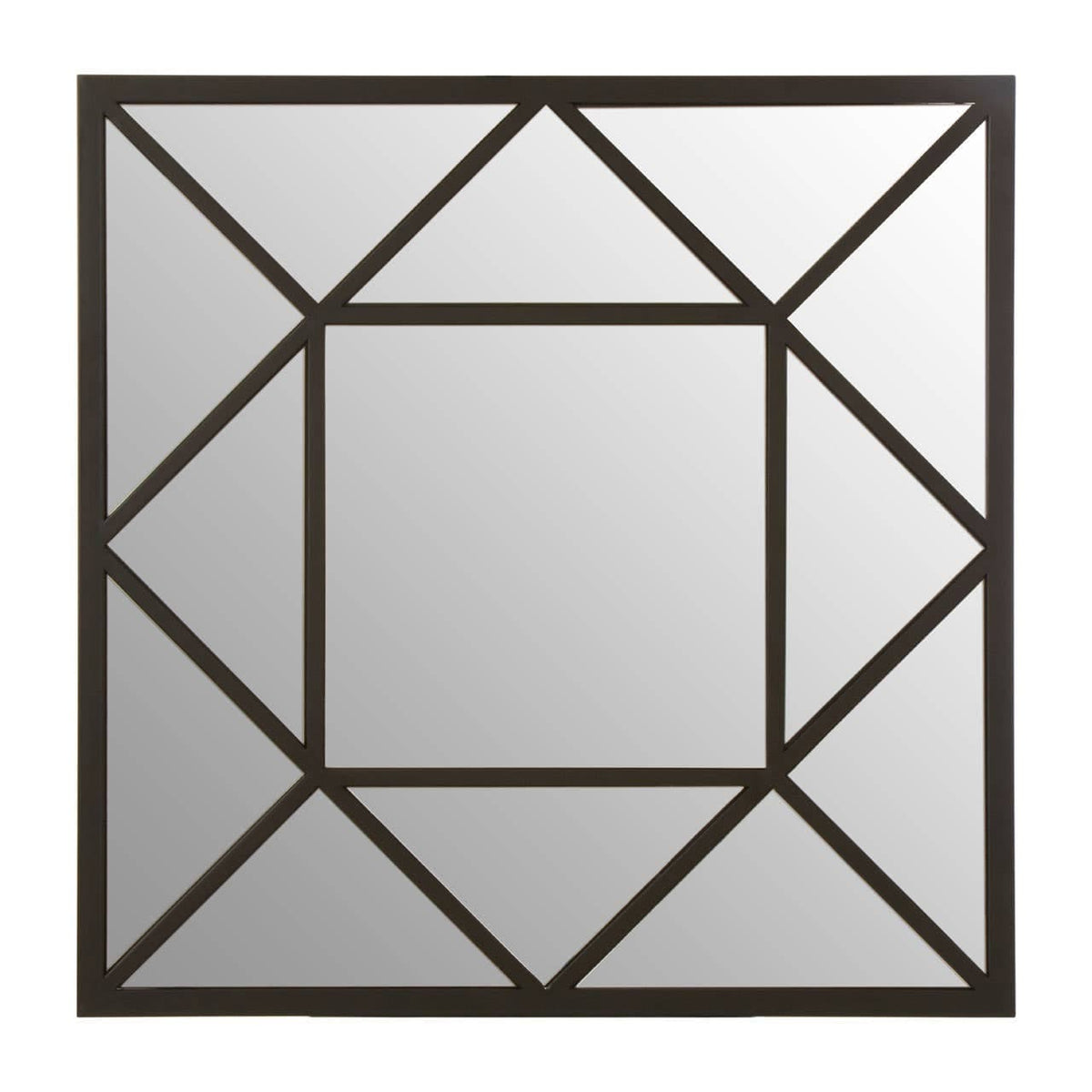 Noosa & Co. Mirrors Descartes Black Metal Frame Wall Mirror House of Isabella UK
