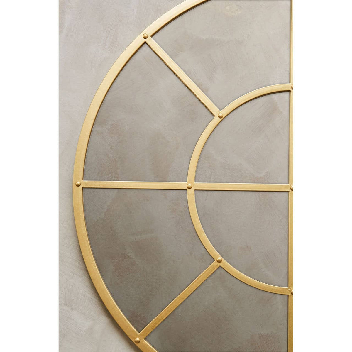 Noosa & Co. Mirrors Descartes Gold Finish Round Wall Mirror House of Isabella UK