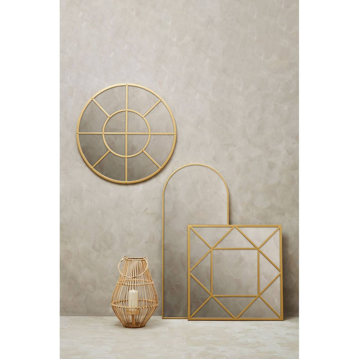 Noosa & Co. Mirrors Descartes Gold Frame Wall Mirror House of Isabella UK