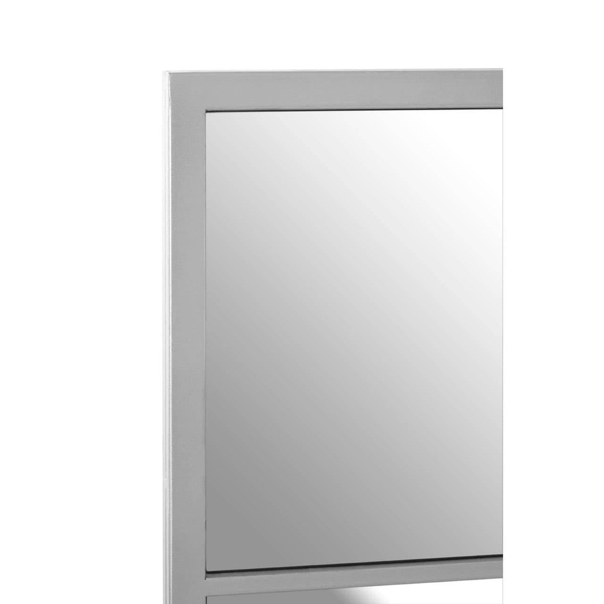 Noosa & Co. Mirrors Descartes Square Design Silver Finish Frame Wall Mirror House of Isabella UK