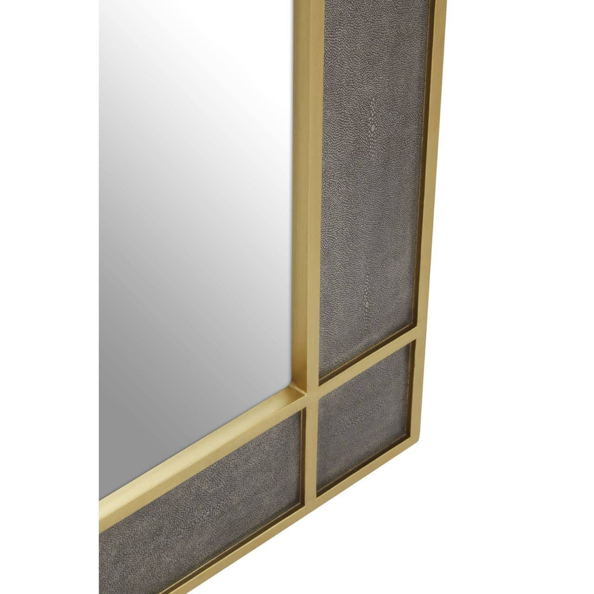 Noosa & Co. Mirrors Deskey Grey Shagreen Effect Wall Mirror House of Isabella UK
