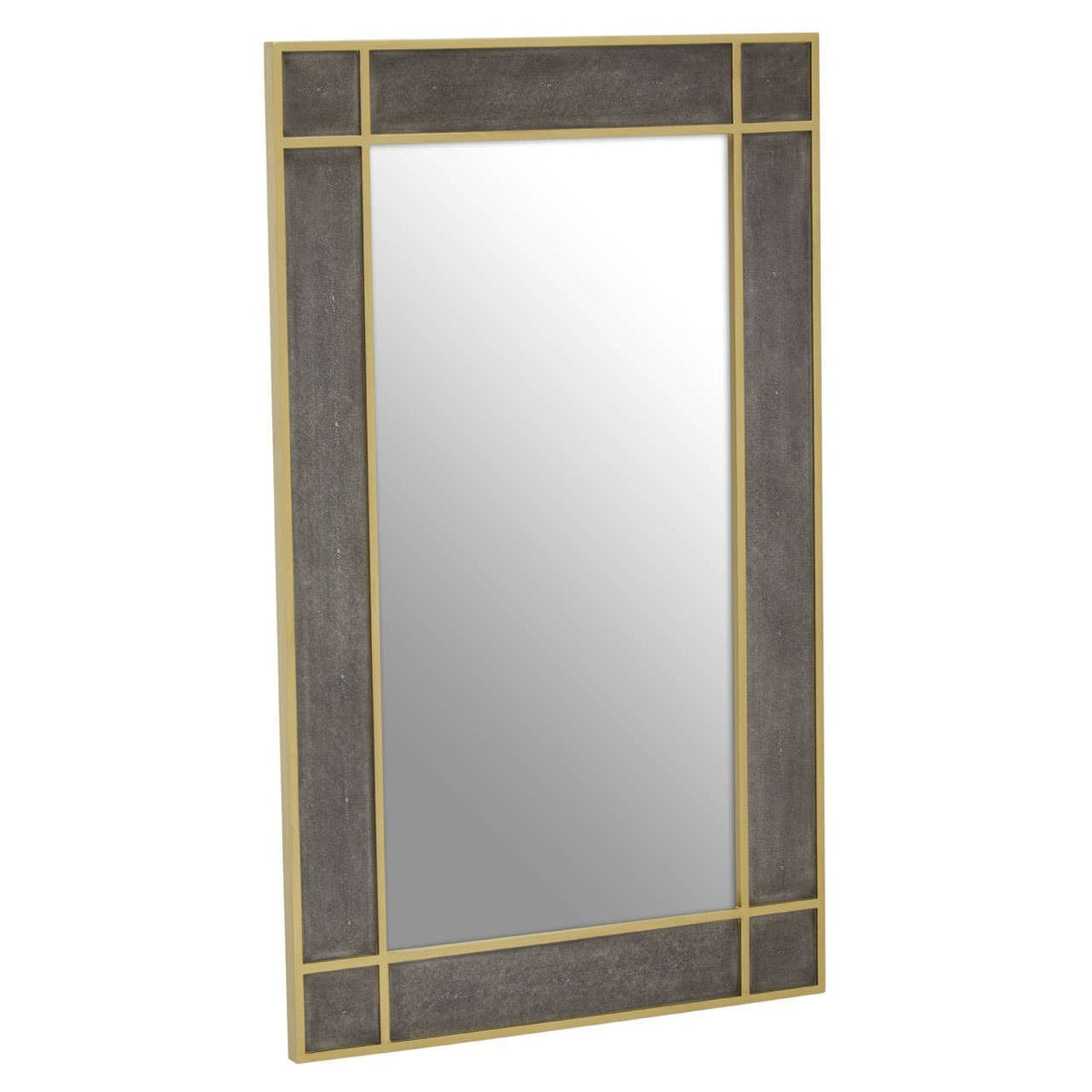 Noosa & Co. Mirrors Deskey Grey Shagreen Effect Wall Mirror House of Isabella UK