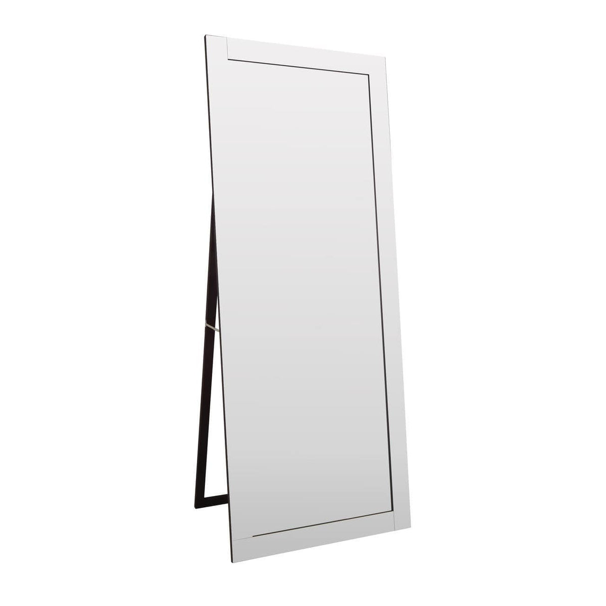 Floor Standing Mirror With Bevelled Edge.