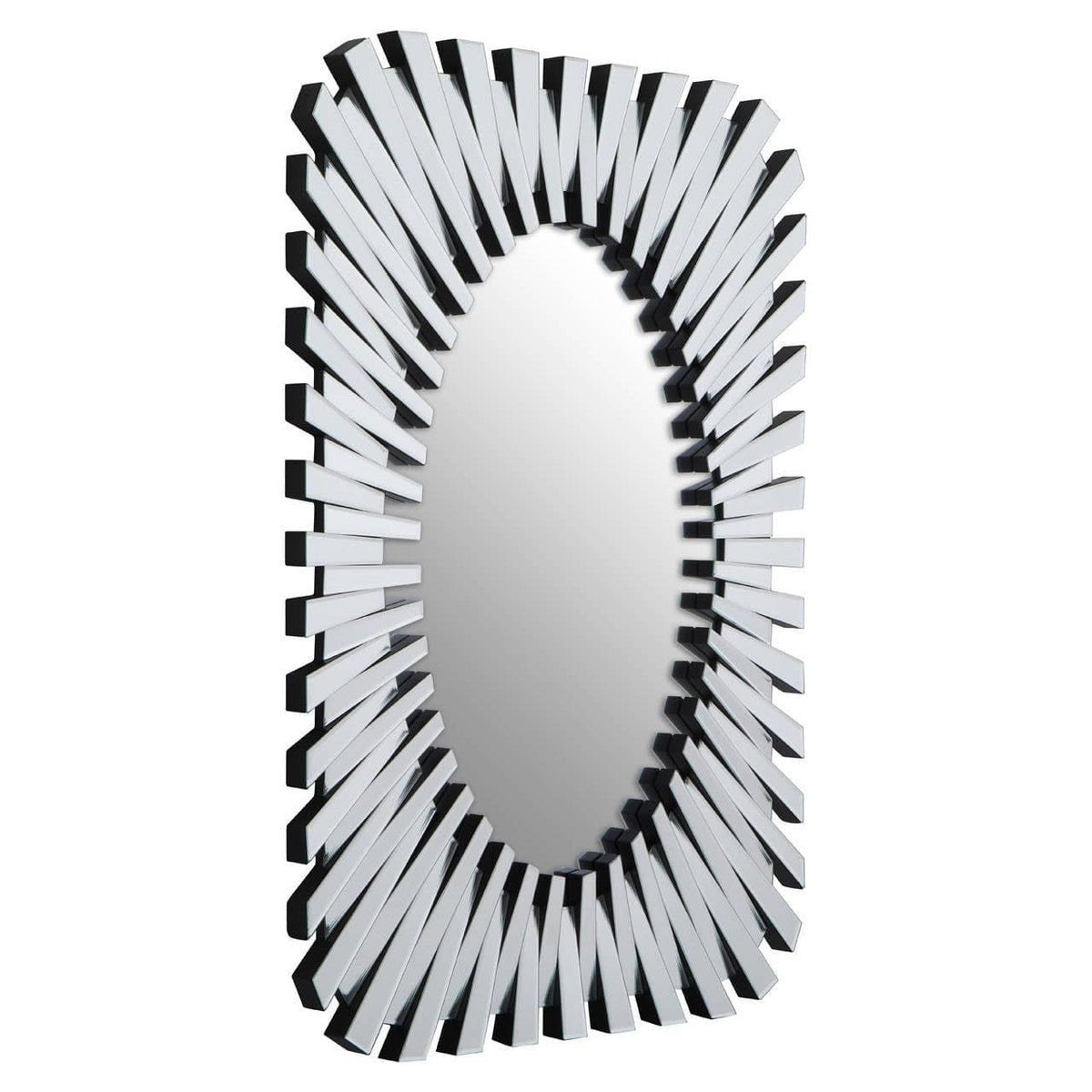 Noosa & Co. Mirrors Jade Silver Rectangular Sunburst Wall Mirror House of Isabella UK