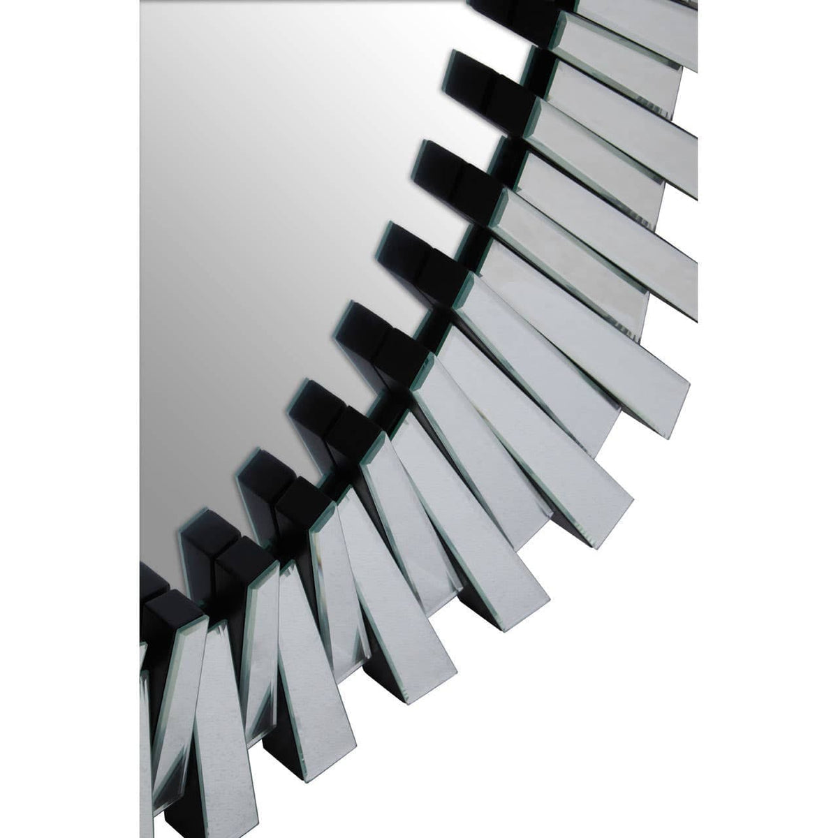 Noosa & Co. Mirrors Jade Silver Rectangular Sunburst Wall Mirror House of Isabella UK