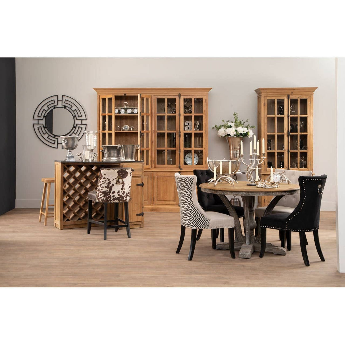 Noosa & Co. Mirrors Jalal Black Metal Frame Round Wall Mirror House of Isabella UK