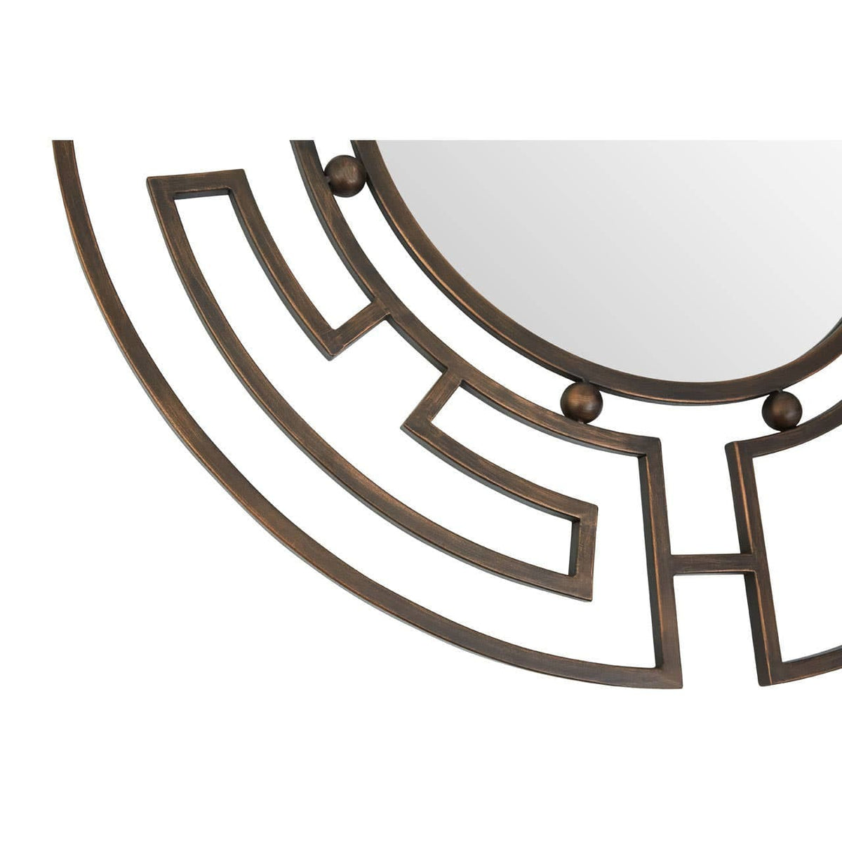 Noosa & Co. Mirrors Jalal Bronze Metal Frame Round Wall Mirror House of Isabella UK