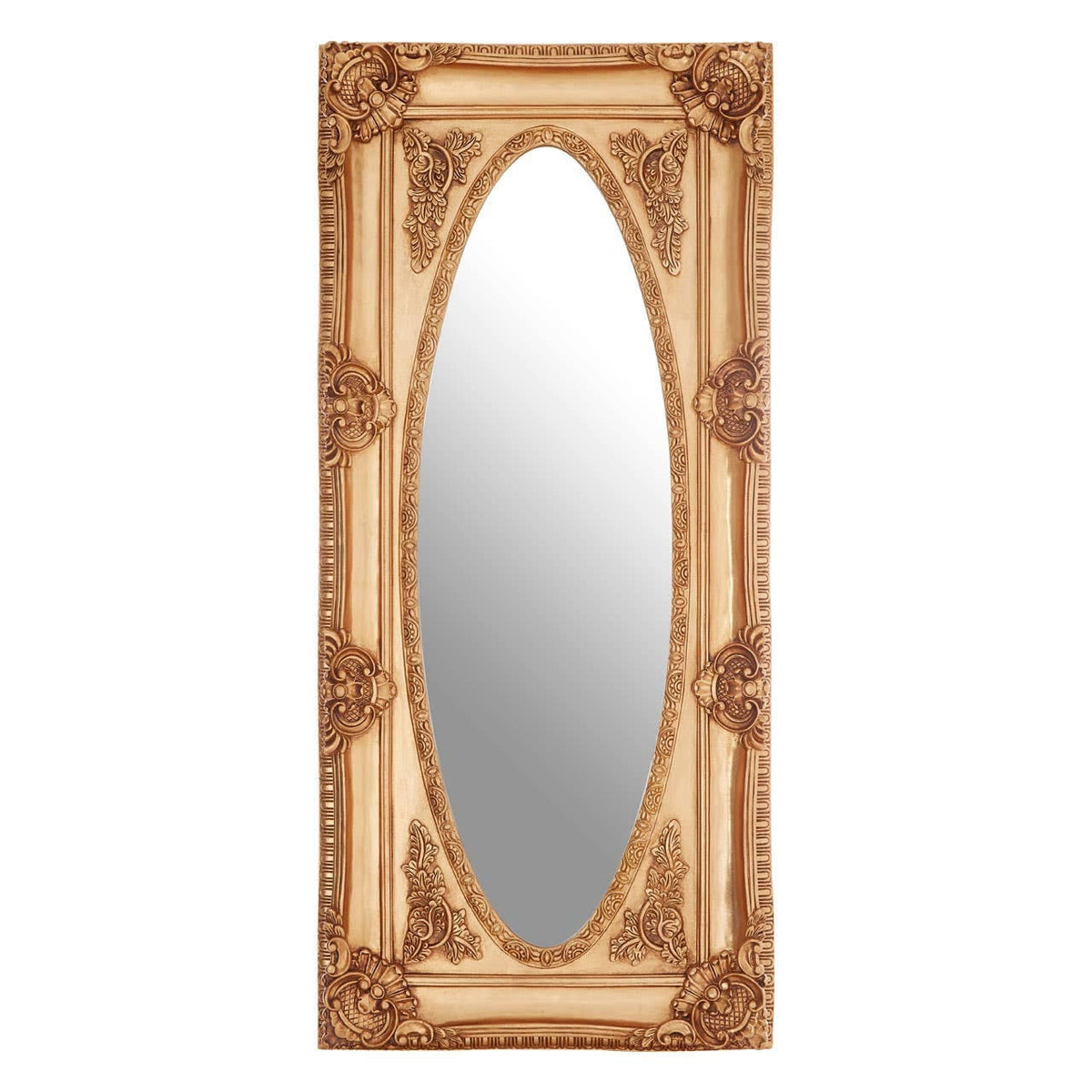 Noosa & Co. Mirrors Marseille Gold Finish Oval Border Wall Mirror House of Isabella UK