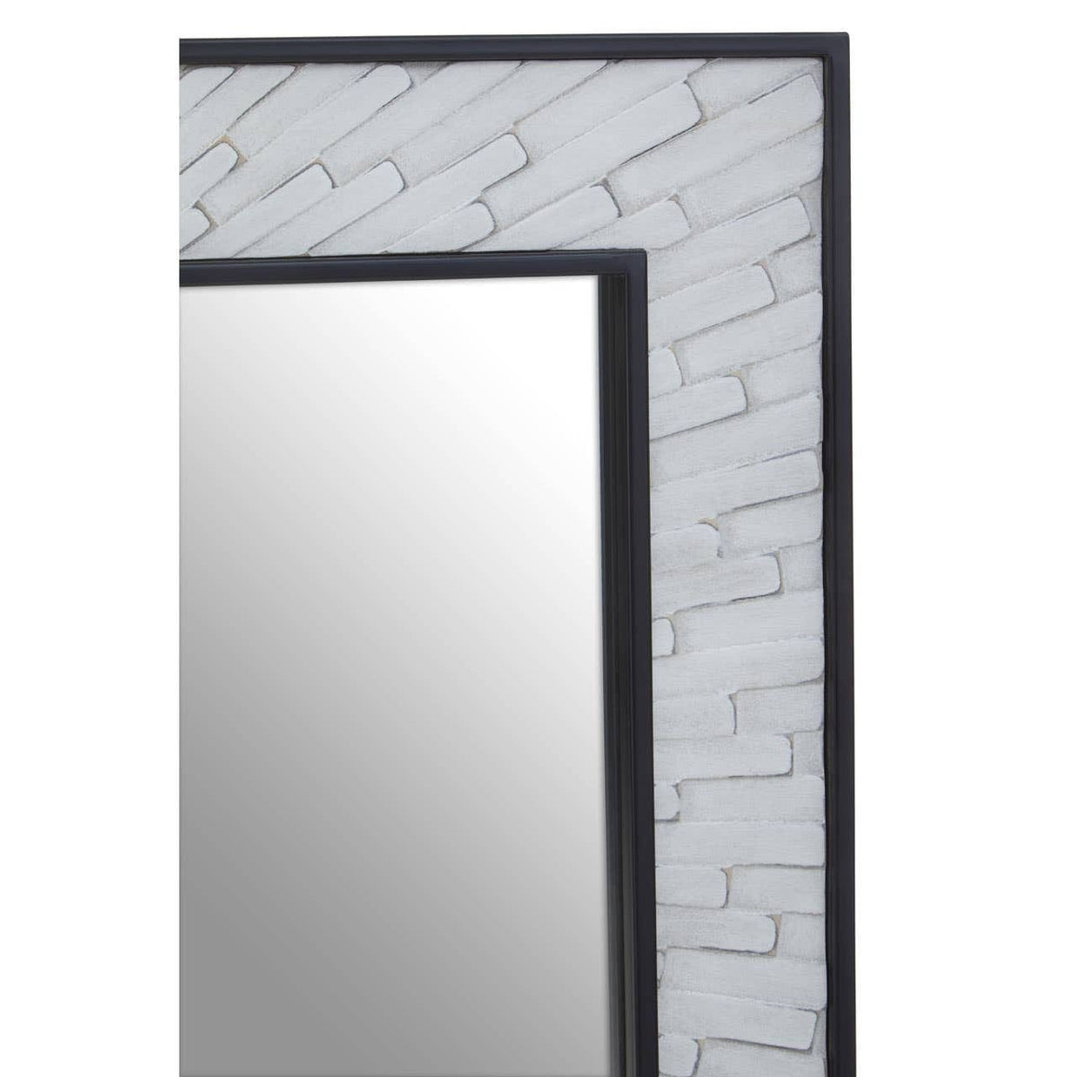 Noosa & Co. Mirrors Milan Grey and White Finish Elm Wood Wall Mirror House of Isabella UK