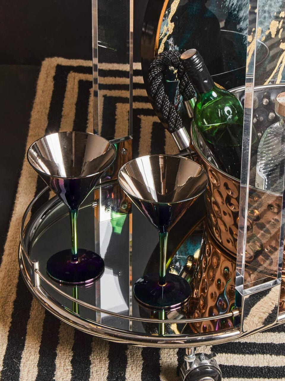 Noosa & Co. Mirrors Oria Oval Mirrored Trolley House of Isabella UK