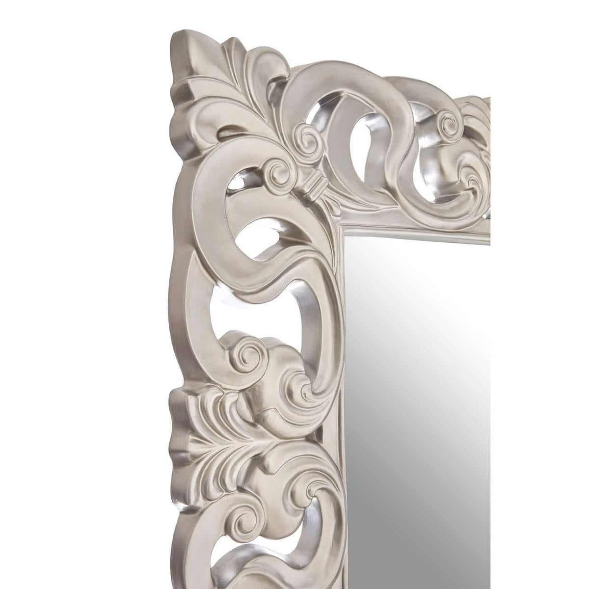 Noosa & Co. Mirrors Palazio Rectangular Wall Mirror with Silver Finish House of Isabella UK