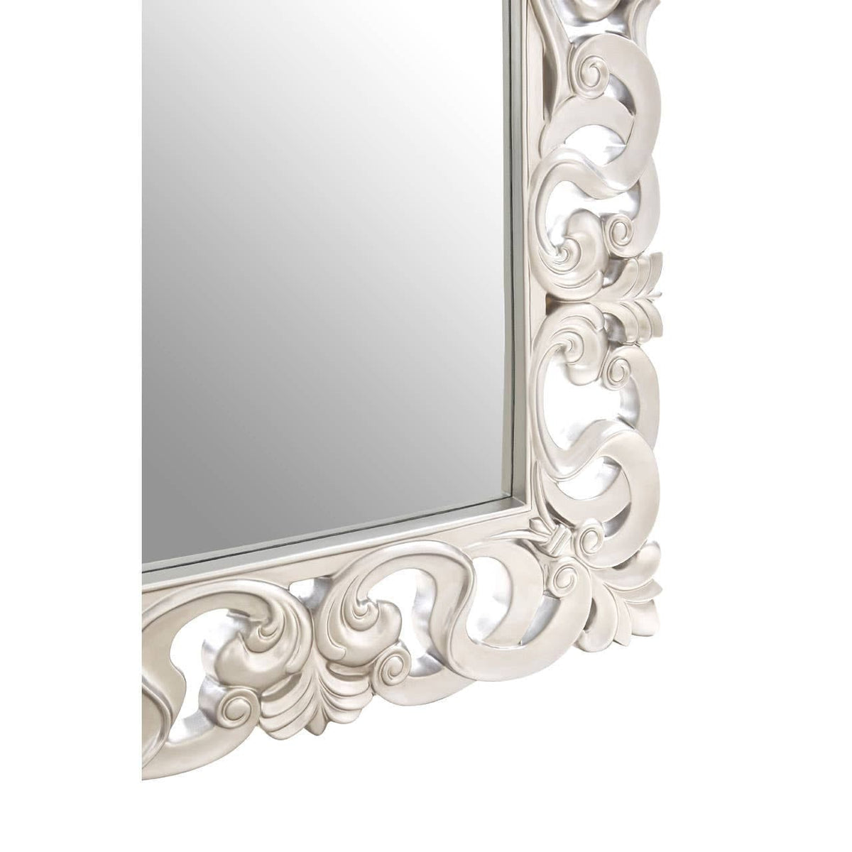 Noosa & Co. Mirrors Palazio Rectangular Wall Mirror with Silver Finish House of Isabella UK