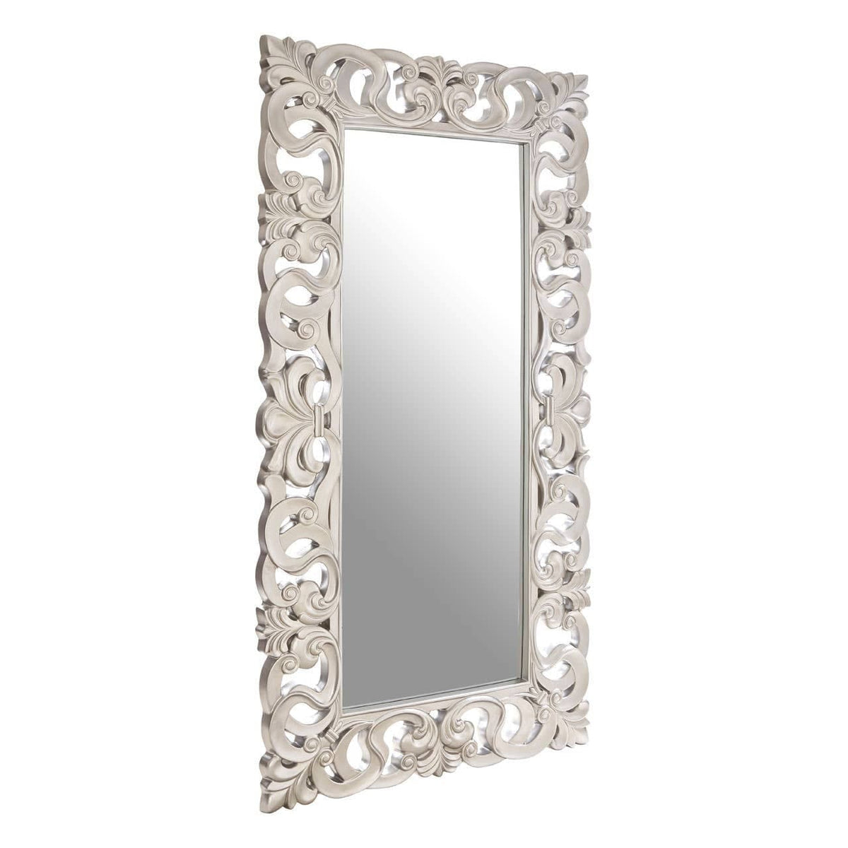 Noosa & Co. Mirrors Palazio Rectangular Wall Mirror with Silver Finish House of Isabella UK