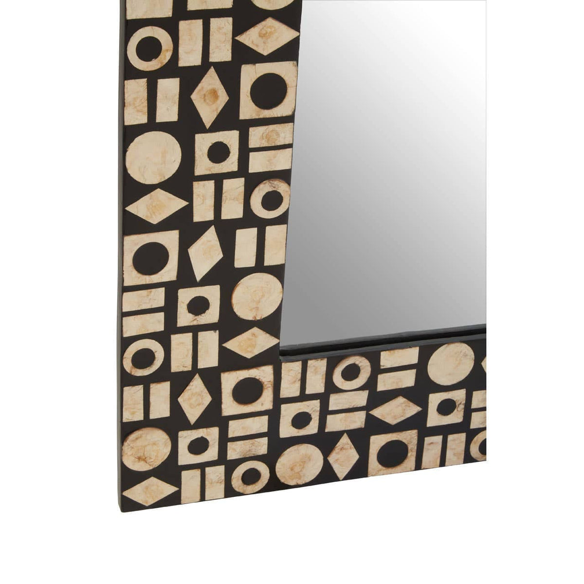 Noosa & Co. Mirrors Palu Black Wall Mirror with Shell Inlay House of Isabella UK