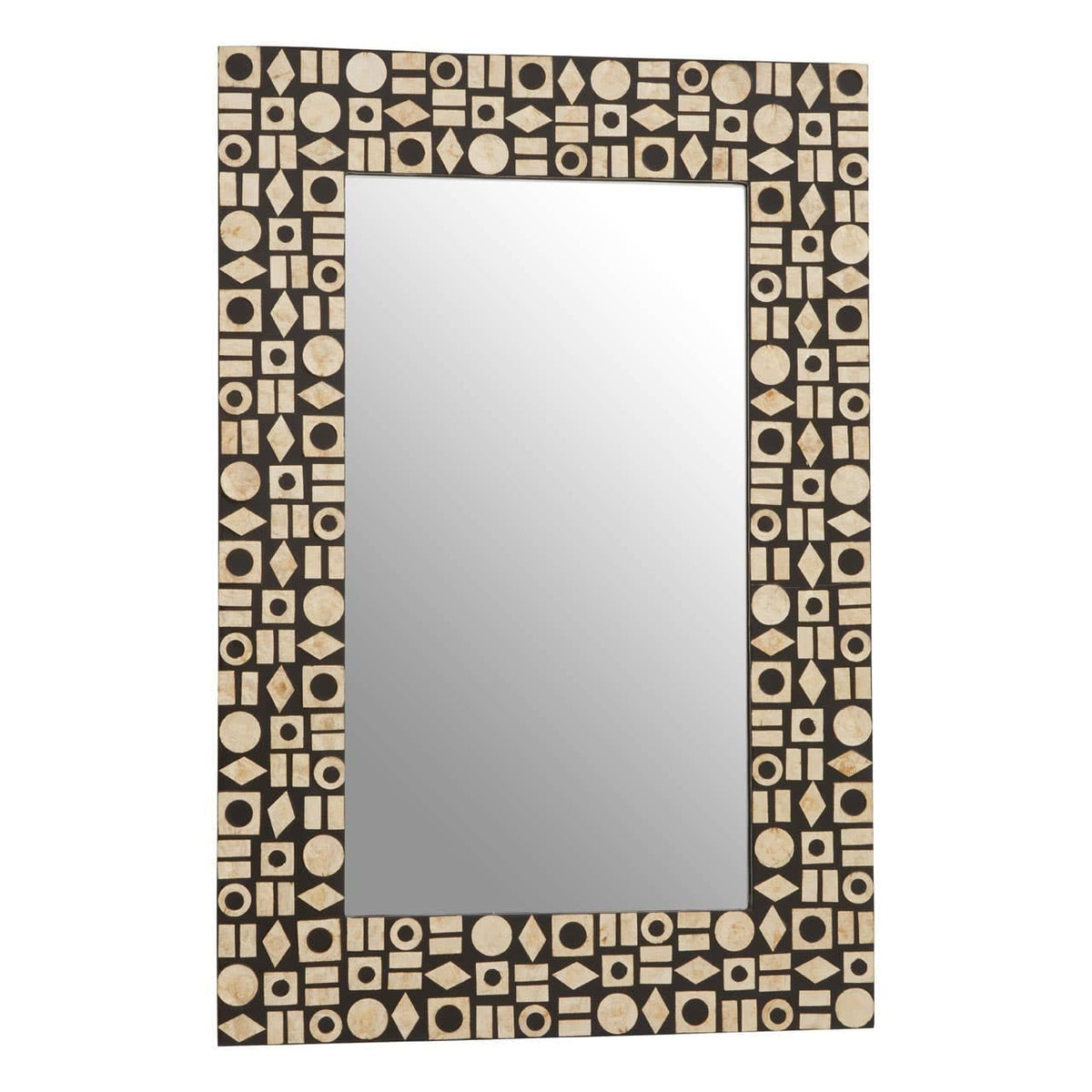 Noosa & Co. Mirrors Palu Black Wall Mirror with Shell Inlay House of Isabella UK