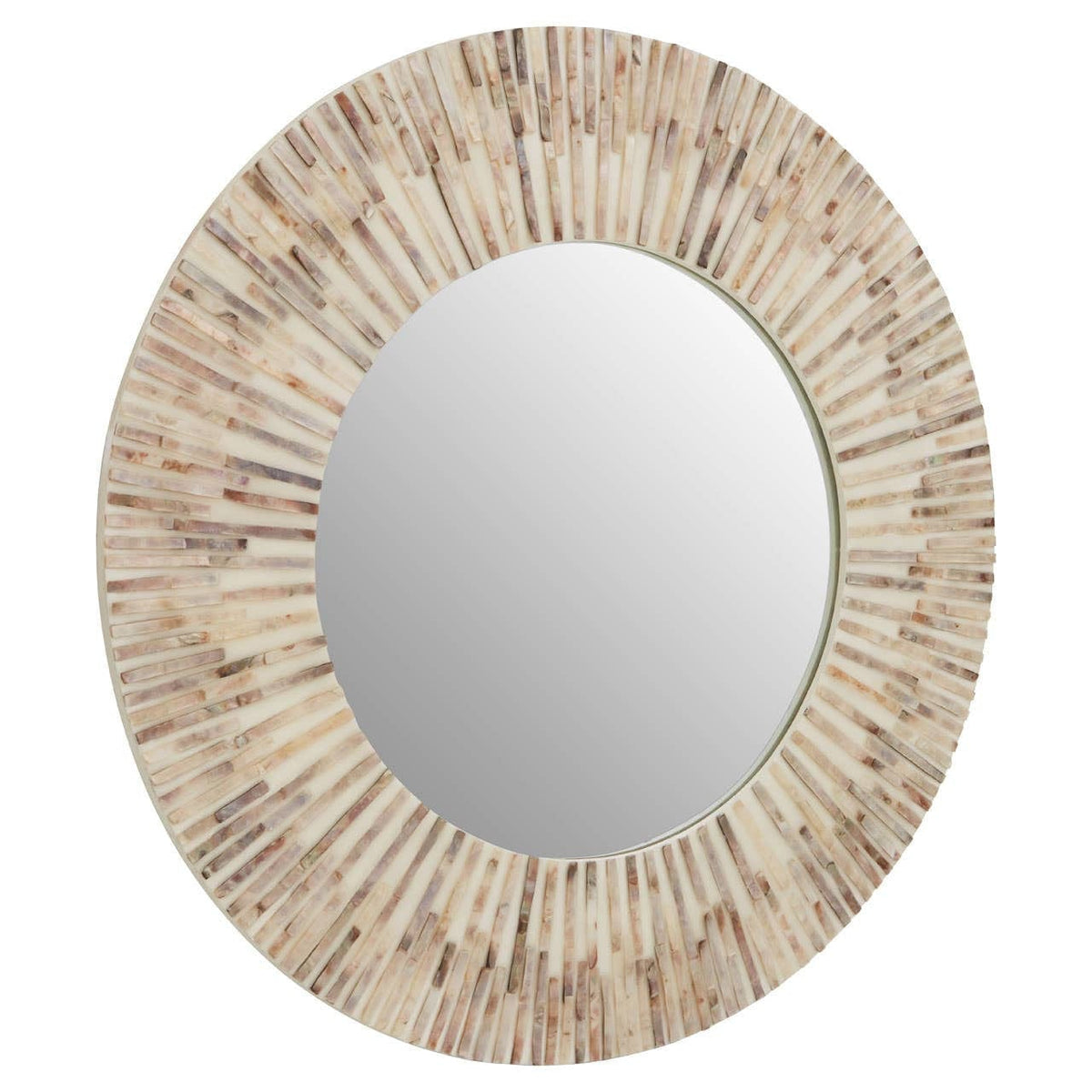 Noosa & Co. Mirrors Palu Natural Shell Round Wall Mirror House of Isabella UK