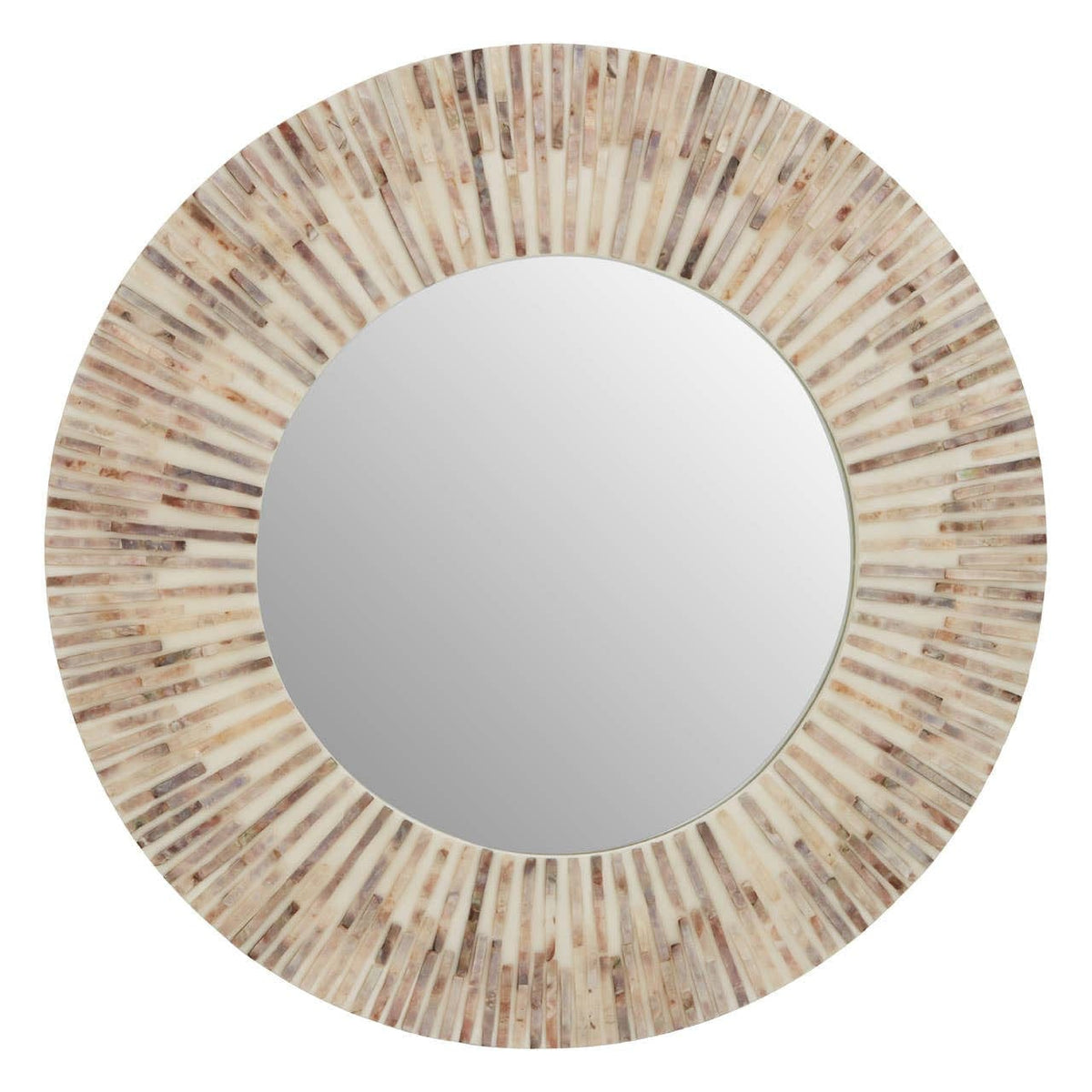 Noosa & Co. Mirrors Palu Natural Shell Round Wall Mirror House of Isabella UK