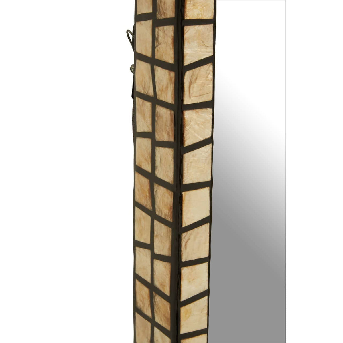 Noosa & Co. Mirrors Palu Tall Black Wall Mirror with Shell Inlay House of Isabella UK