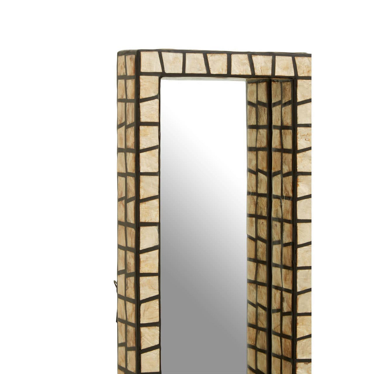 Noosa & Co. Mirrors Palu Tall Black Wall Mirror with Shell Inlay House of Isabella UK