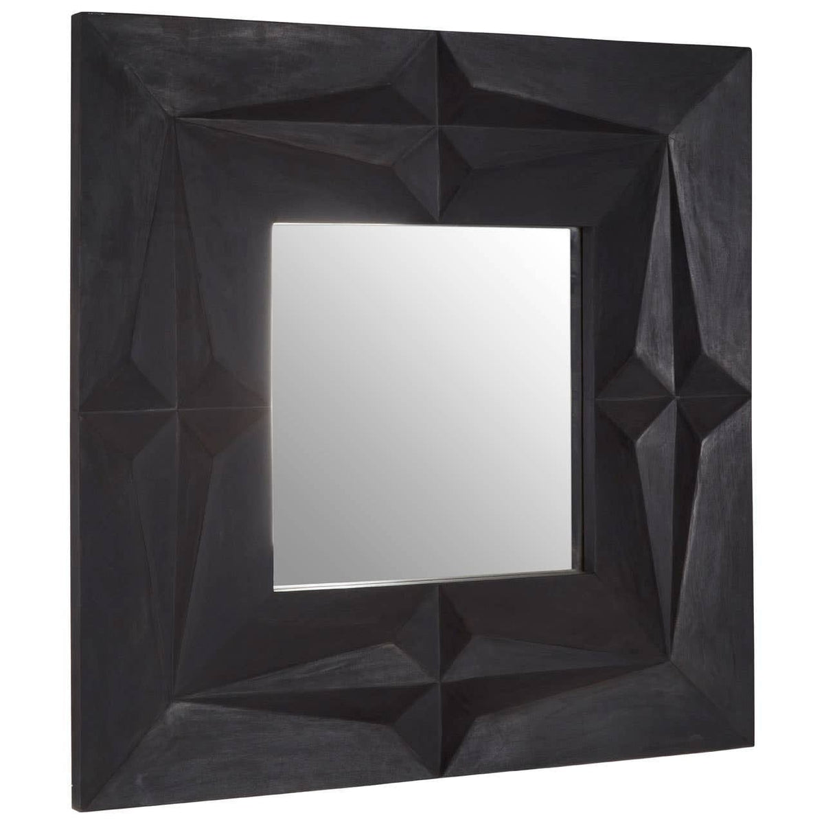 Noosa & Co. Mirrors Sabari Black Finish Square Wall Mirror House of Isabella UK