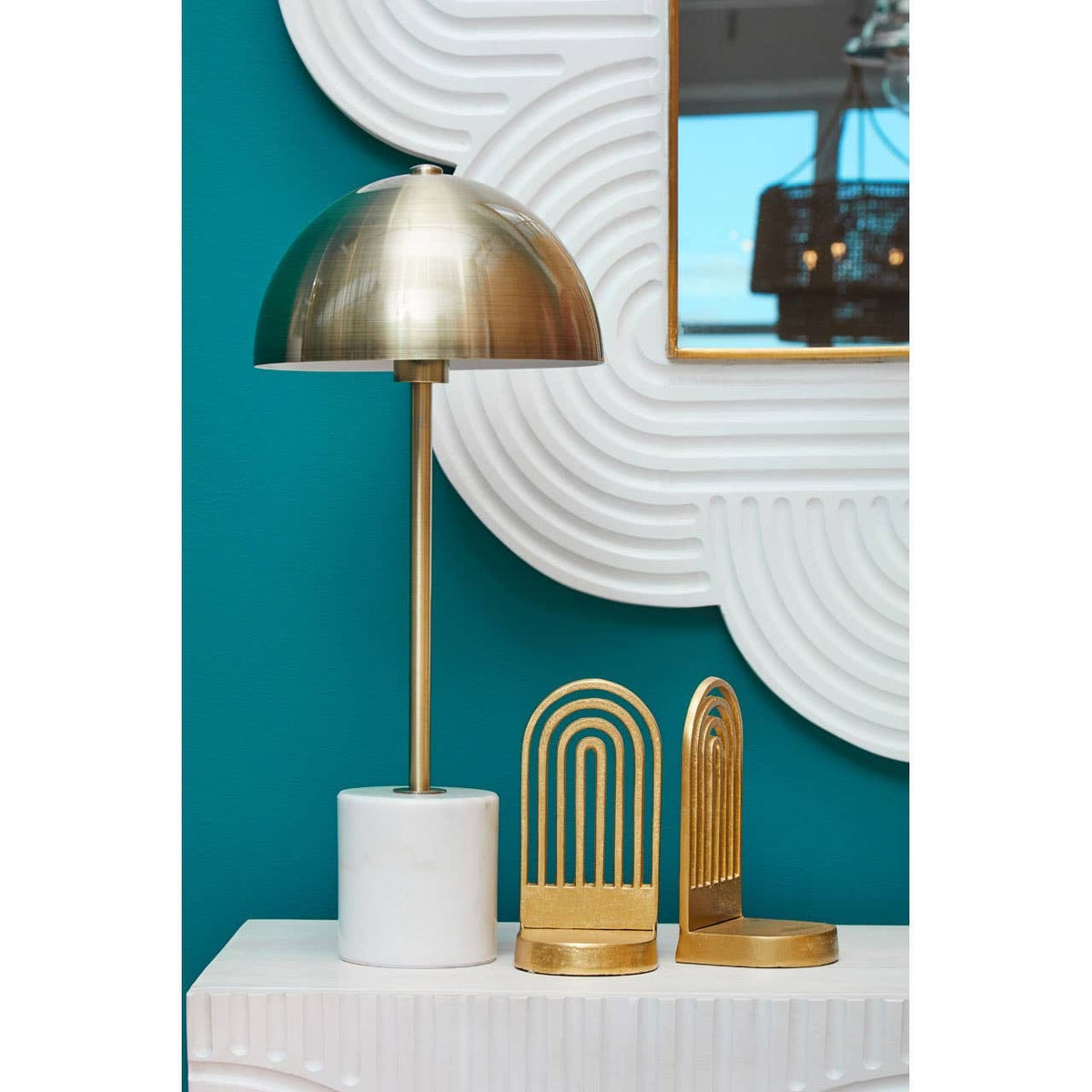 Noosa & Co. Mirrors Saras White Finish Mango Wood Wall Mirror House of Isabella UK