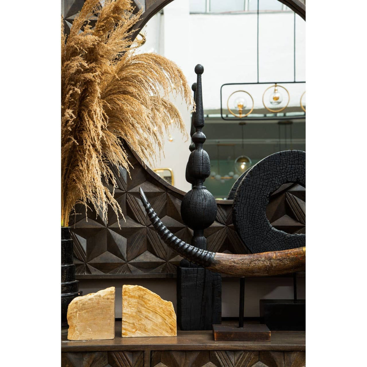 Noosa & Co. Mirrors Solana Brown Mango Wood Wall Mirror House of Isabella UK