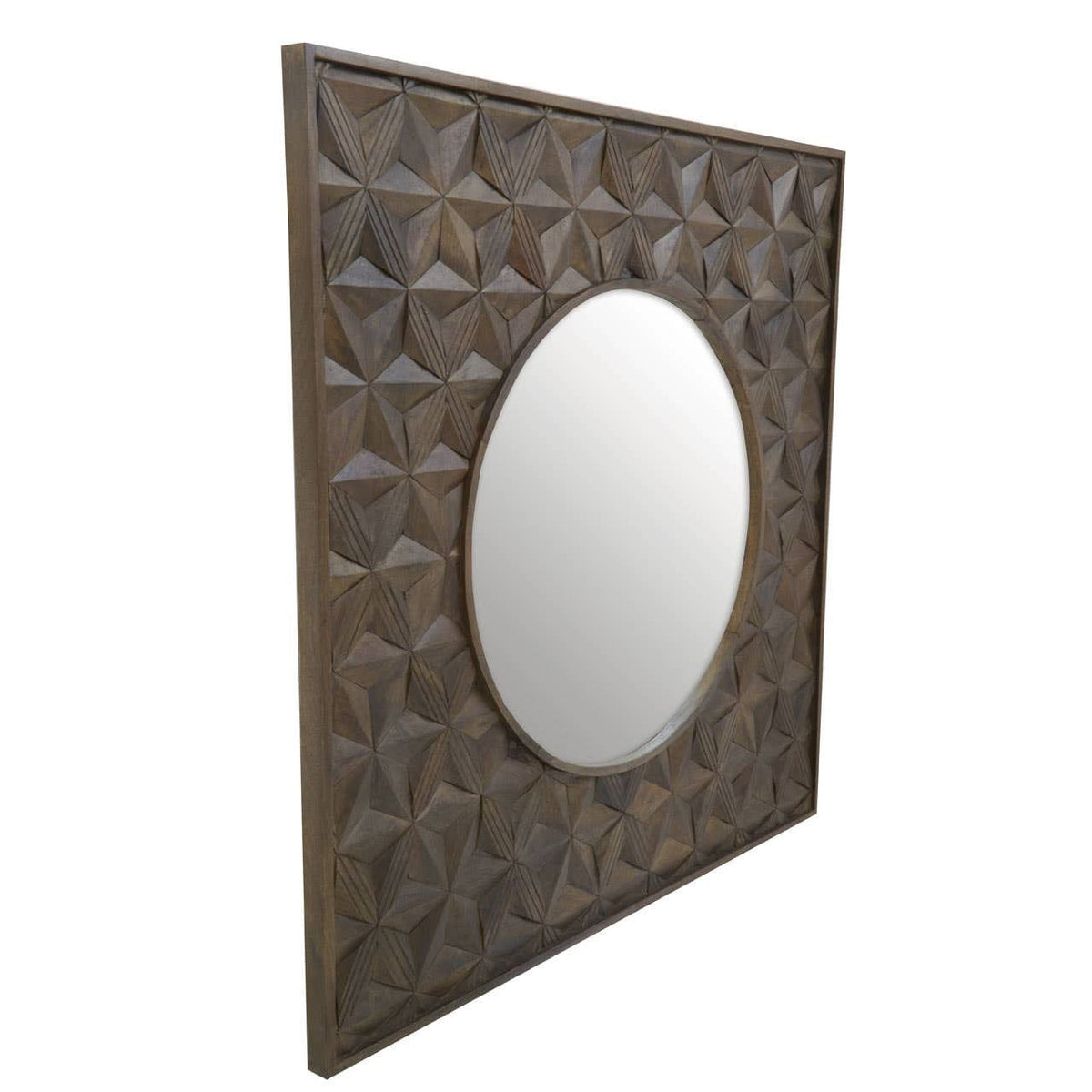 Noosa & Co. Mirrors Solana Brown Mango Wood Wall Mirror House of Isabella UK
