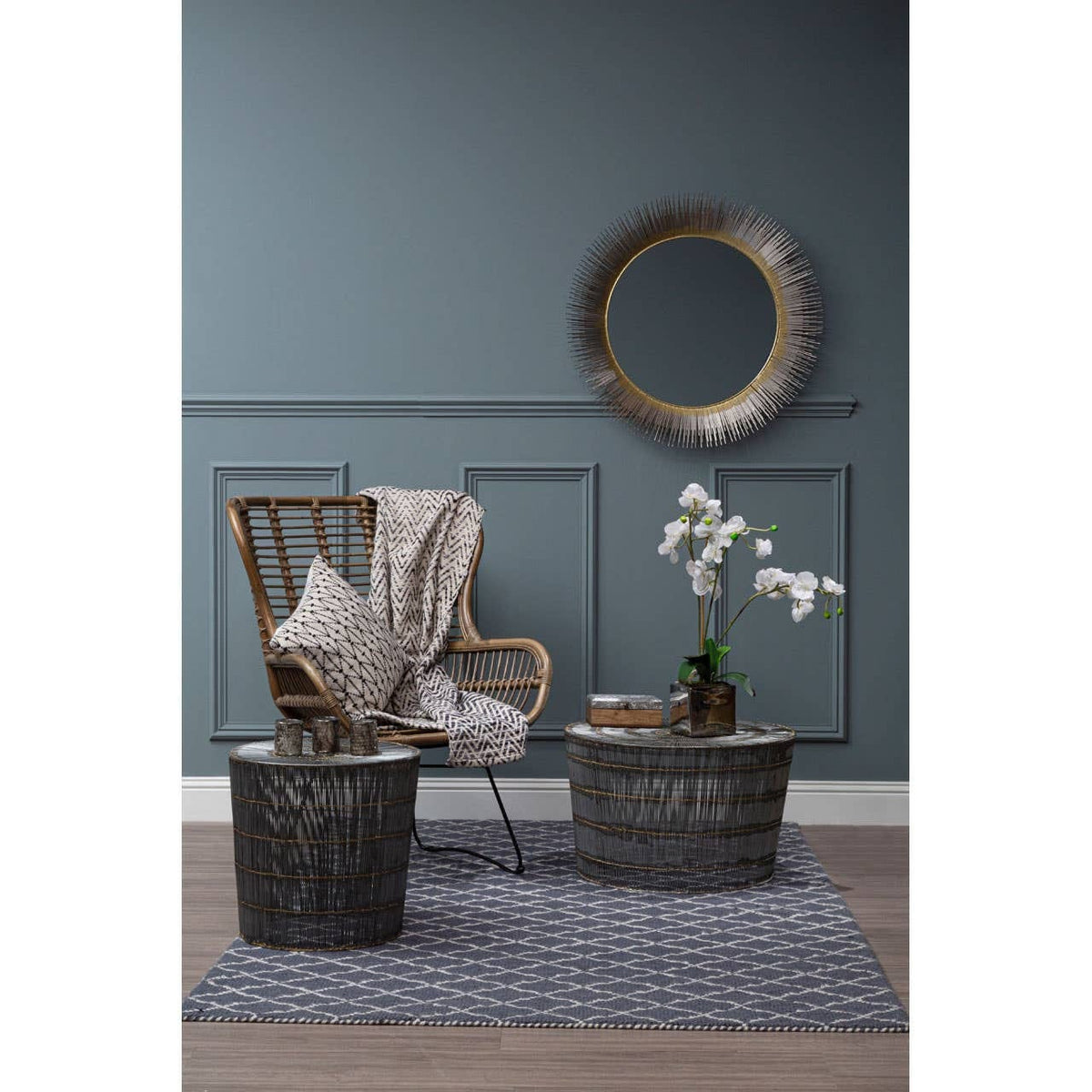 Noosa & Co. Mirrors Templar Brass Finish Wall Mirror House of Isabella UK