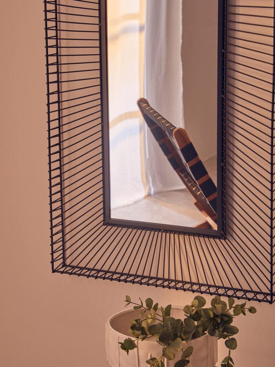 Noosa & Co. Mirrors Trento Wall Mirror with Black Metal Frame House of Isabella UK